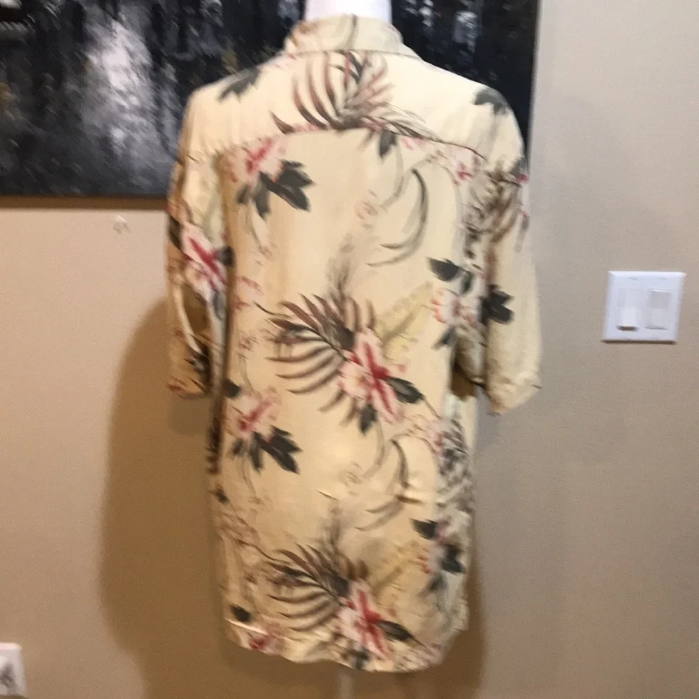 KulaKula Tropical Men's Silk Shirt-Size L